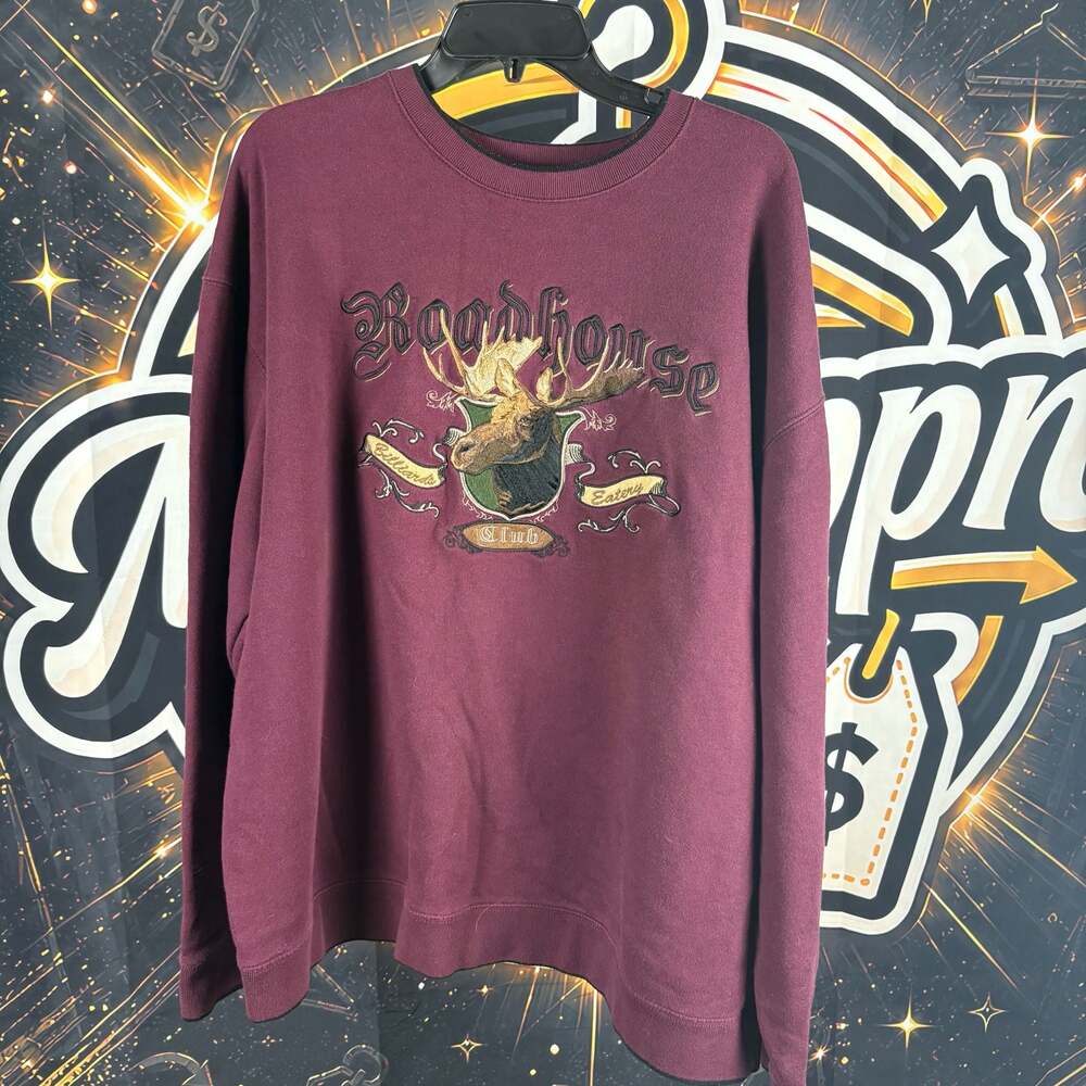 Vintage Road House Club Embroidered Sweatshirt - Croft and Borrow XL